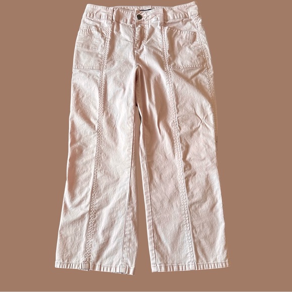 Light Pink Cropped Cotton Khakis 5 - Picture 2 of 8